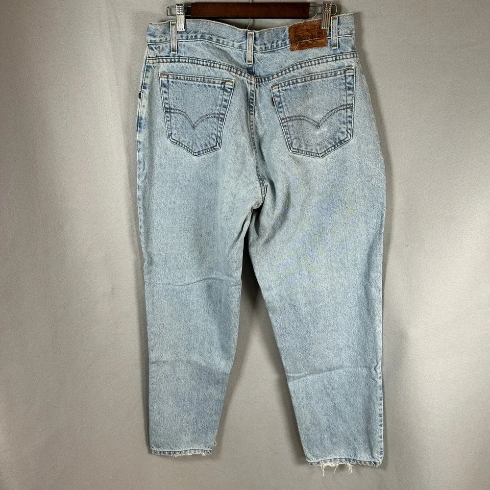 VTG Levi's 545 Jeans Mens 34x30 Light Blue Loose Fit Denim Workwear Y2K